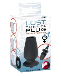 Lust Plug: Analtunnel mit Stopper, schwarz